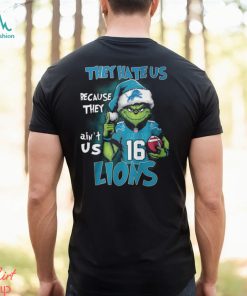 Santa Grinch They Hate Us Because They Ain’t Us Detroit Lions Shirt