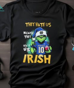 Santa Grinch They Hate Us Because They Ain’t Us Notre Dame Fighting Irish Christmas Shirt