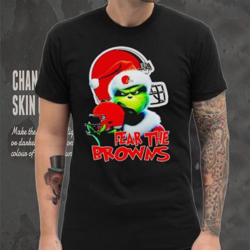 Santa Grinch fear the Cleveland Browns NFL shirt