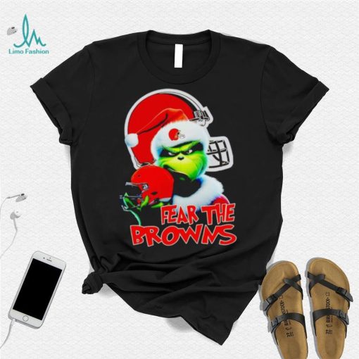 Santa Grinch fear the Cleveland Browns NFL shirt