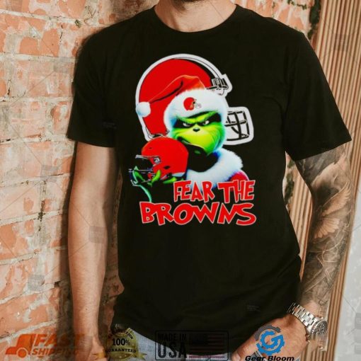 Santa Grinch fear the Cleveland Browns NFL shirt