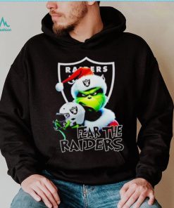 Santa Grinch fear the Las Vegas Raiders NFL shirt