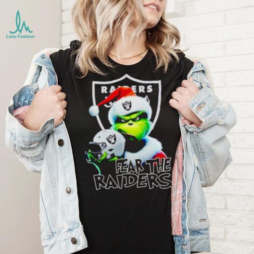 Santa Grinch fear the Las Vegas Raiders NFL shirt