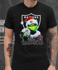 Santa Grinch fear the Las Vegas Raiders NFL shirt