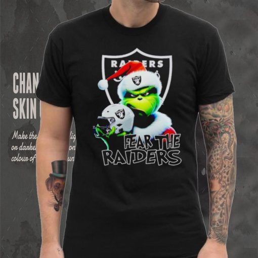 Santa Grinch fear the Las Vegas Raiders NFL shirt