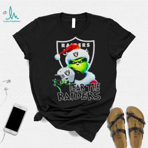 Santa Grinch fear the Las Vegas Raiders NFL shirt