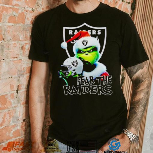 Santa Grinch fear the Las Vegas Raiders NFL shirt