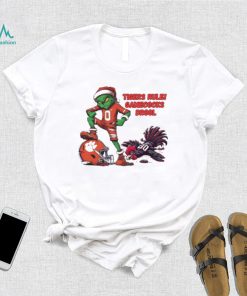 Santa Hat Grinch Tigers Rule Gamecocks Drool Shirt, hoodie, sweater, long sleeve and tank top Santa Hat Grinch Tigers Rule Gamecocks Drool Shirt