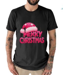 Santa Hat Pink Merry Christmas 2023 Shirt