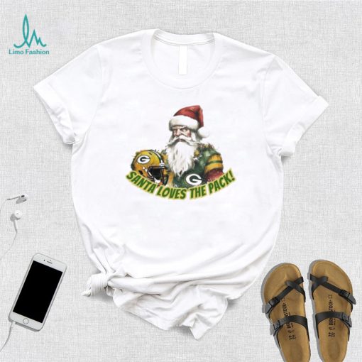 Santa Hat Santa Loves the Pack Merry Christmas 2023 Shirt