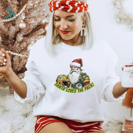 Santa Hat Santa Loves the Pack Merry Christmas 2023 Shirt