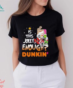 Santa Jack Skellington and Grinch is this jolly enough Dunkin’ Donuts Christmas shirt
