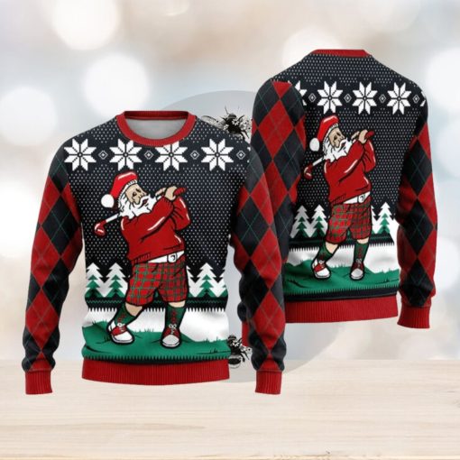 Santa Love Golf Ugly Christmas Sweater Funny Gift For Men And Women Family Holidays