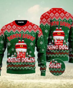 Santa Loves Going Down Funny Ugly Christmas Sweater, Gift For Christmas