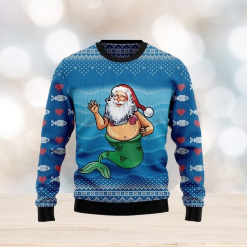 Santa Mermaid Ugly Christmas Sweater