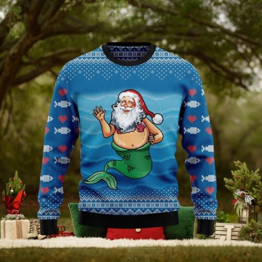 Santa Mermaid Ugly Christmas Sweater