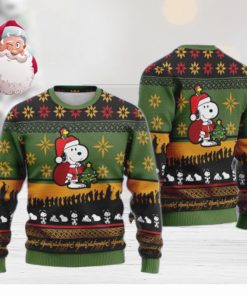 Santa Snoopy Christmas AOP Sweater