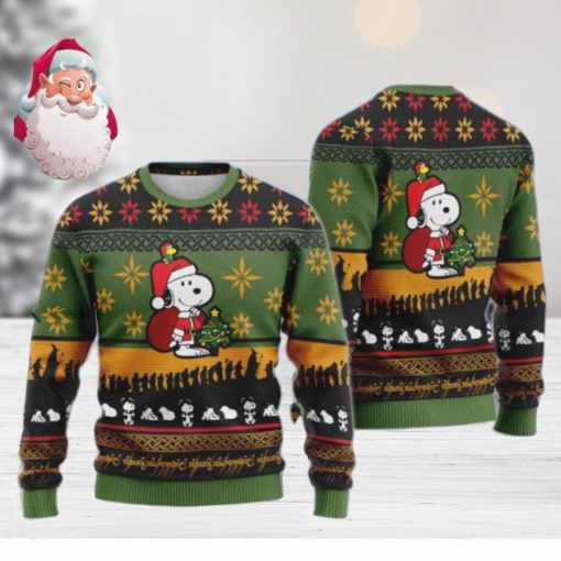 Santa Snoopy Christmas AOP Sweater