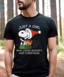 Santa Snoopy Just A Girl Who Loves Snoopy And Christmas Shirt