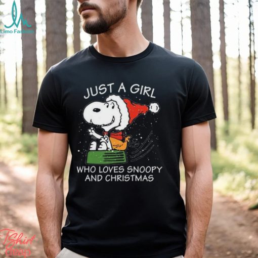 Santa Snoopy Just A Girl Who Loves Snoopy And Christmas Shirt