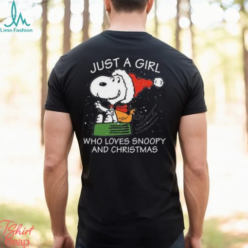 Santa Snoopy Just A Girl Who Loves Snoopy And Christmas Shirt