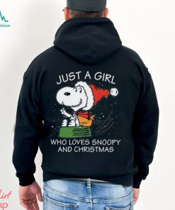 Santa Snoopy Just A Girl Who Loves Snoopy And Christmas Shirt