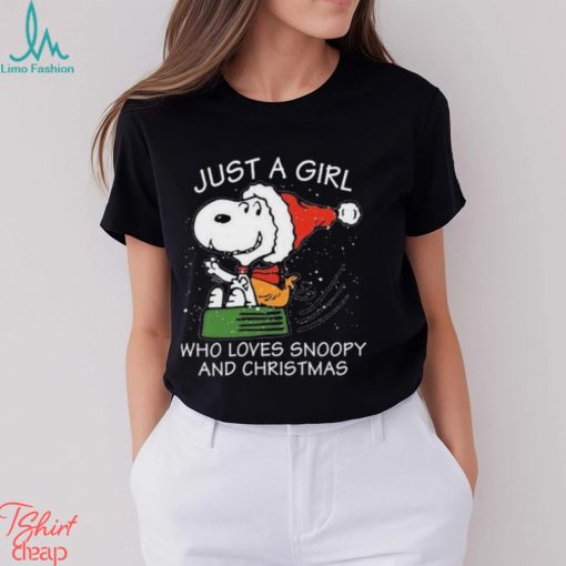 Santa Snoopy Just A Girl Who Loves Snoopy And Christmas Shirt