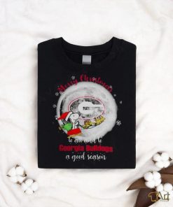 Santa Snoopy Merry Christmas To All And To Georgia Bulldogs A Good Season t shirt