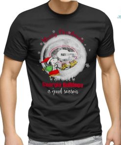 Santa Snoopy Merry Christmas To All And To Georgia Bulldogs A Good Season t shirt