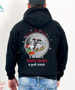 Santa Snoopy merry christmas to all and to Atlanta Falcons a good season shirt