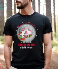 Santa Snoopy merry christmas to all and to Boston Red Sox a good season shirt