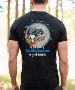 Santa Snoopy merry christmas to all and to Carolina Panthers a good season shirt