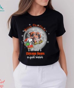 Santa Snoopy merry christmas to all and to Chicago Bears a good season shirt, hoodie, sweater, long sleeve and tank top Santa Snoopy merry christmas to all and to Chicago Bears a good season shirt
