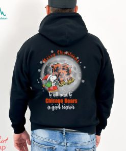 Santa Snoopy merry christmas to all and to Chicago Bears a good season shirt, hoodie, sweater, long sleeve and tank top Santa Snoopy merry christmas to all and to Chicago Bears a good season shirt