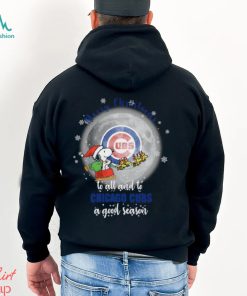 Santa Snoopy merry christmas to all and to Chicago Cubs a good season shirt