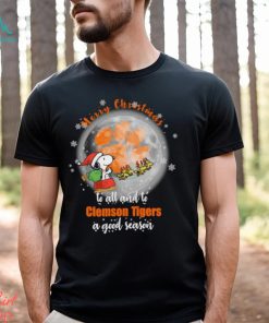 Santa Snoopy merry christmas to all and to Clemson Tigers a good season shirt
