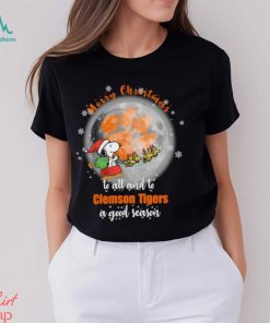 Santa Snoopy merry christmas to all and to Clemson Tigers a good season shirt