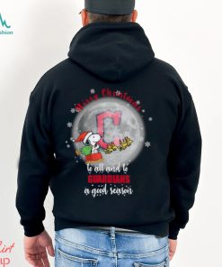 Santa Snoopy merry christmas to all and to Cleveland Guardians a good season shirt