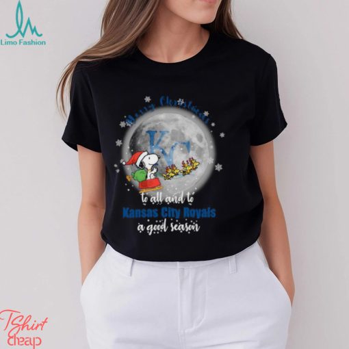 Santa Snoopy merry christmas to all and to Kansas City Royals a good season shirt