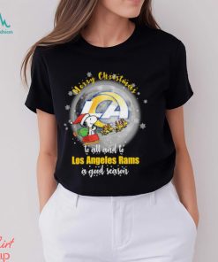 Santa Snoopy merry christmas to all and to Los Angeles Rams a good season shirt