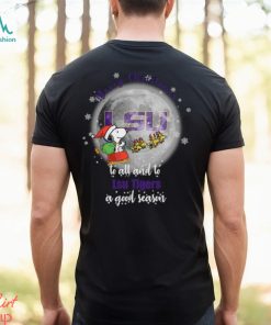 Santa Snoopy merry christmas to all and to Lsu Tigers a good season shirt