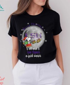 Santa Snoopy merry christmas to all and to Lsu Tigers a good season shirt