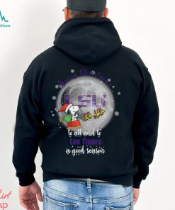Santa Snoopy merry christmas to all and to Lsu Tigers a good season shirt