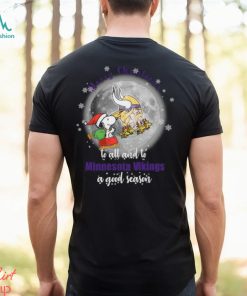 Santa Snoopy merry christmas to all and to Minnesota Vikings a good season shirt, hoodie, sweater, long sleeve and tank top Santa Snoopy merry christmas to all and to Minnesota Vikings a good season shirt