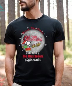 Santa Snoopy merry christmas to all and to Ole Miss Rebels a good season shirt