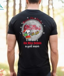 Santa Snoopy merry christmas to all and to Ole Miss Rebels a good season shirt