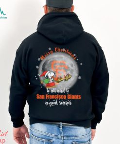 Santa Snoopy merry christmas to all and to San Francisco Giants a good season shirt