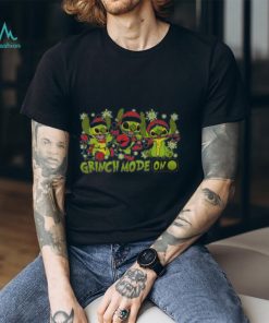 Santa Stitch Grinch Mode On Christmas Shirt