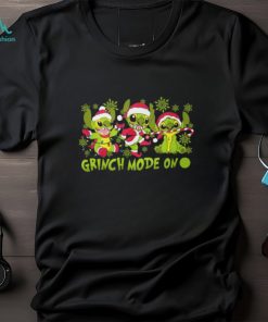 Santa Stitch Grinch Mode On Christmas T Shirt