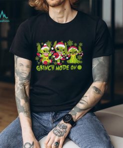 Santa Stitch Grinch Mode On Christmas T Shirt